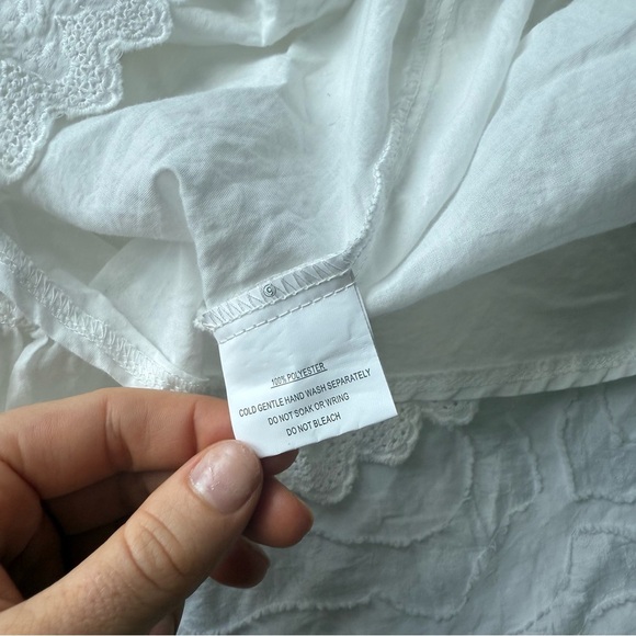 Selfie Leslie White Lace Ruffle Mini Dress Belt Loops - Picture 9 of 16